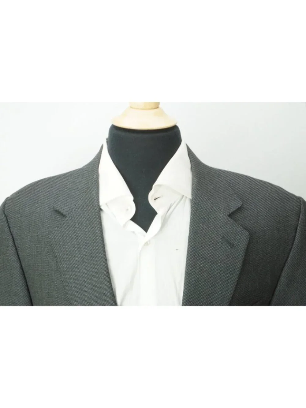 Canali Gray Nailhead Woven S120s Wool Sport Coat Jacket Sz 44L